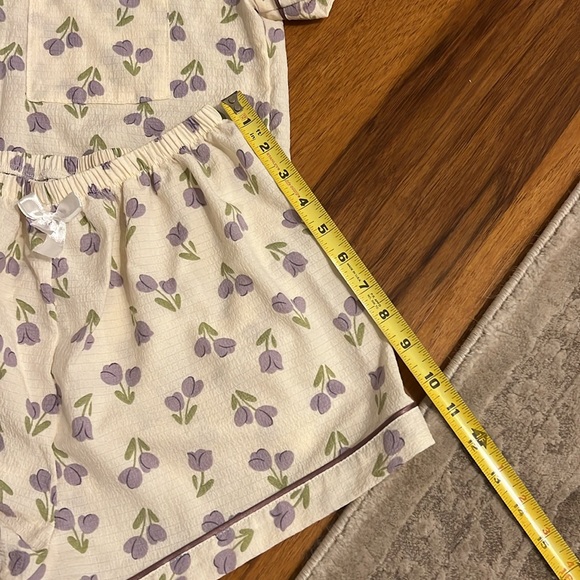 purple floral pajama set - Picture 10 of 11